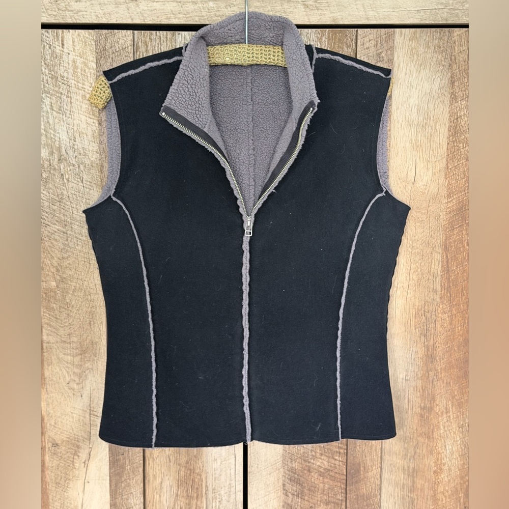 Velvet Brand by Graham & Spencer Black Faux Suede Vest, Size S